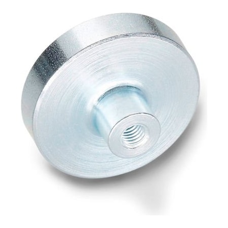 J.W. Winco Retaining Magnet Assembly 50.2-HF-100-M12, Disc-Shaped w/ Threaded Bushing, 3.94" Dia, Steel 50.2-HF-100-22-M12